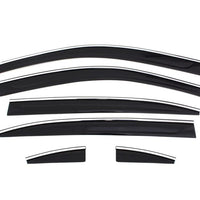 AVS 10-17 Cadillac SRX Ventvisor Low Profile Deflectors 6pc - Smoke w/Chrome Trim