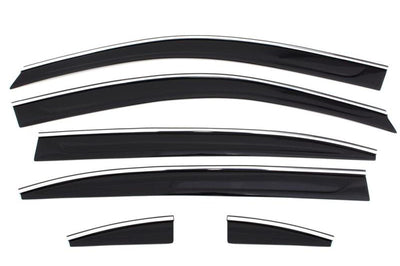 AVS 10-17 Cadillac SRX Ventvisor Low Profile Deflectors 6pc - Smoke w/Chrome Trim