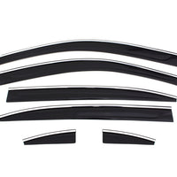 AVS 10-17 Cadillac SRX Ventvisor Low Profile Deflectors 6pc - Smoke w/Chrome Trim