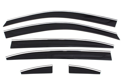 AVS 10-17 Cadillac SRX Ventvisor Low Profile Deflectors 6pc - Smoke w/Chrome Trim