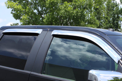 AVS 10-17 GMC Terrain Ventvisor Outside Mount Front & Rear Window Deflectors 4pc - Chrome