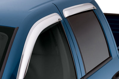 AVS 10-17 GMC Terrain Ventvisor Outside Mount Front & Rear Window Deflectors 4pc - Chrome