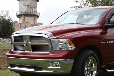 AVS 10-18 Toyota 4Runner Aeroskin Low Profile Hood Shield - Chrome - Deflectors