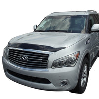 AVS 11-13 Infiniti QX56 Aeroskin Low Profile Acrylic Hood Shield - Smoke - Deflectors