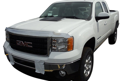 AVS 11-14 GMC Sierra 2500 High Profile Hood Shield - Chrome - Deflectors