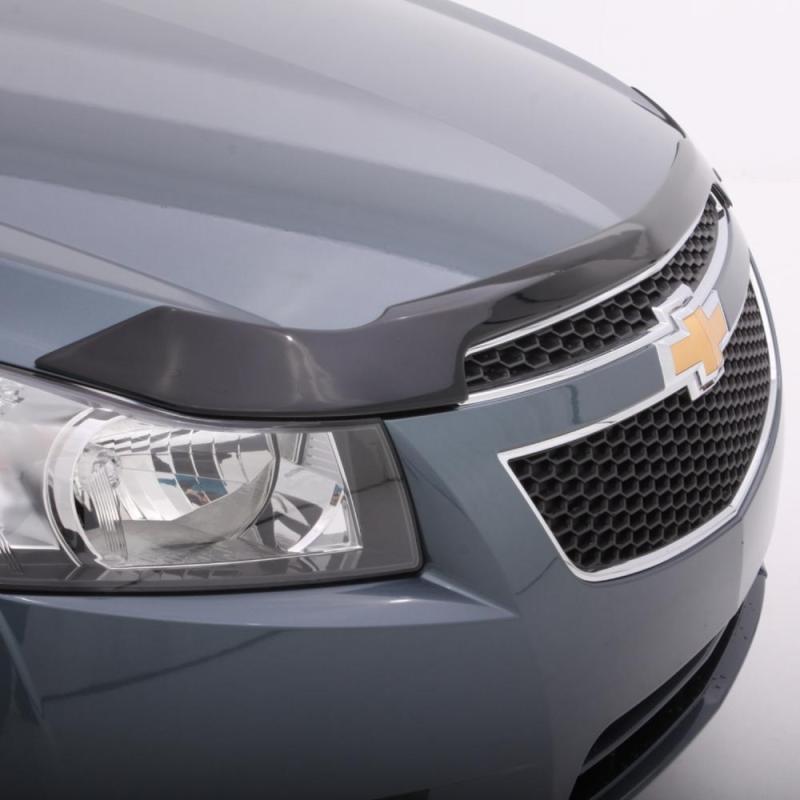 AVS 11-15 Kia Optima (Hood Mount) Aeroskin Low Profile Acrylic Hood Shield - Smoke - Deflectors