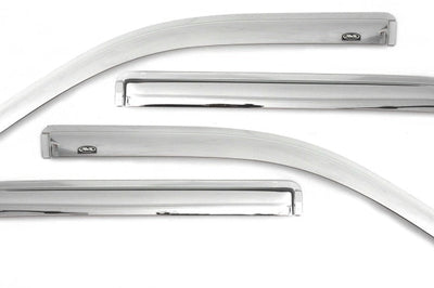 AVS 11-17 Jeep Compass (Old Body Style) Ventvisor Front & Rear Window Deflectors 4pc - Chrome