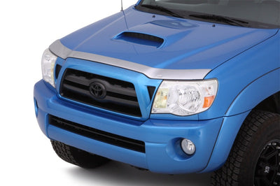 AVS 12-15 Toyota Tacoma Aeroskin Low Profile Hood Shield - Chrome - Deflectors