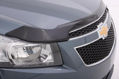 AVS 13-21 Mazda 6 (Fascia Mount) Aeroskin Low Profile Acrylic Hood Shield - Smoke - Deflectors