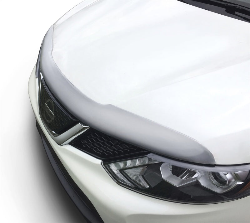 AVS 14-18 Nissan Rogue (Excl. Sport Model) Aeroskin Low Profile Hood Shield - Chrome - Deflectors