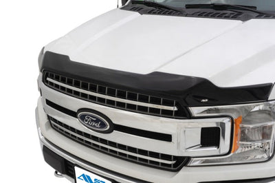 AVS 15-17 Ford Mustang Aeroskin Low Profile Acrylic Hood Shield - Smoke - Deflectors