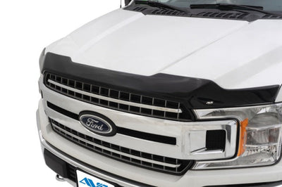 AVS 15-17 Ford Mustang Aeroskin Low Profile Acrylic Hood Shield - Smoke - Deflectors