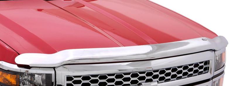 AVS 15-18 Chevy Colorado High Profile Hood Shield - Chrome - Deflectors