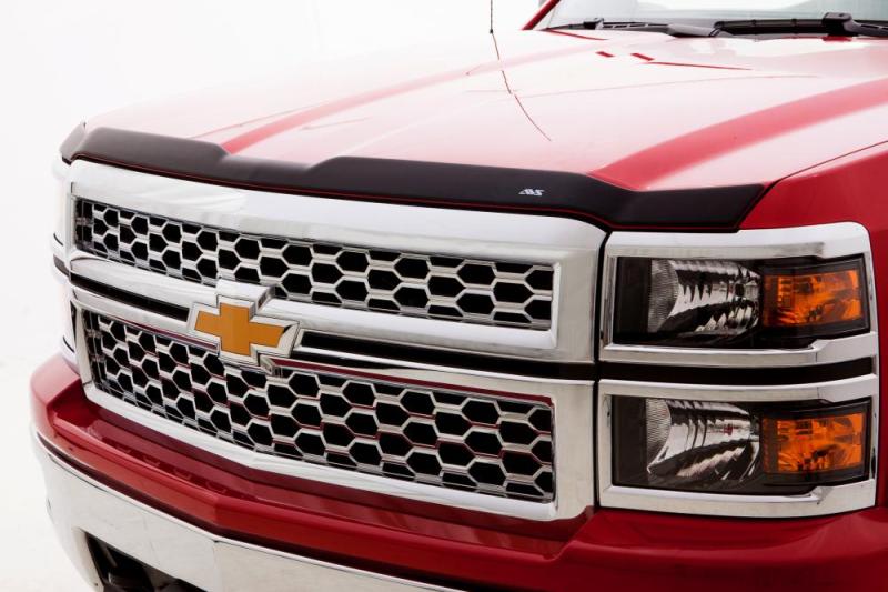 AVS 15-18 Chevy Silverado 2500 Aeroskin Low Profile Hood Shield - Matte Black - Deflectors