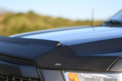 AVS 15-18 GMC Sierra 2500 (Excl. Induct Hood) Aeroskin II Textured Low Profile Hood Shield - Black - Deflectors