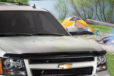 AVS 15-18 GMC Sierra 2500 (Excl. Induction Hood) Hoodflector Low Profile Hood Shield - Smoke - Deflectors