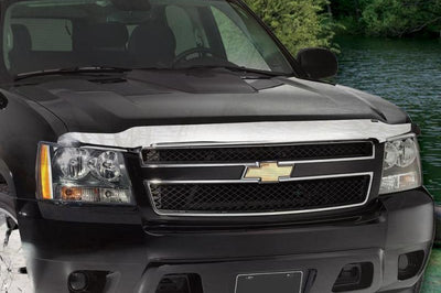 AVS 15-18 GMC Yukon High Profile Hood Shield - Chrome - Deflectors