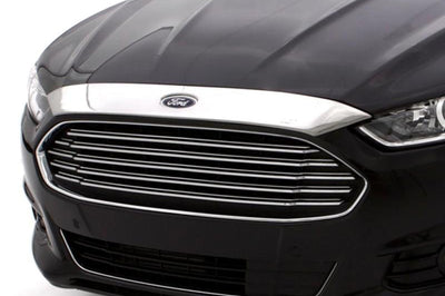 AVS 16-18 Nissan Altima Aeroskin Low Profile Hood Shield - Chrome - Deflectors