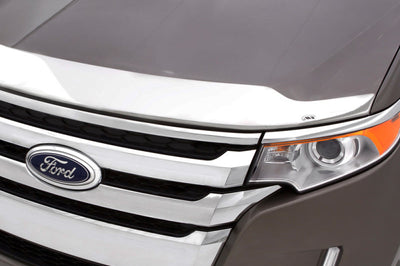 AVS 16-18 Nissan Altima Aeroskin Low Profile Hood Shield - Chrome - Deflectors