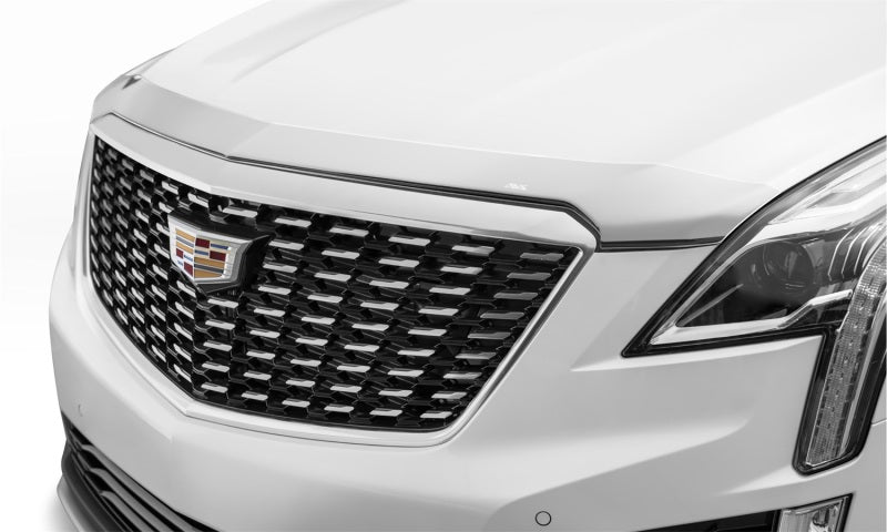 AVS 17-18 Cadillac XT5 Aeroskin Low Profile Hood Shield - Chrome - Deflectors