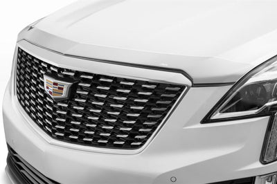 AVS 17-18 Cadillac XT5 Aeroskin Low Profile Hood Shield - Chrome - Deflectors