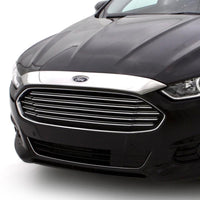 AVS 17-18 Ford Fusion (Grille Fascia Mount) Aeroskin Low Profile Hood Shield - Chrome - Deflectors