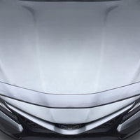 AVS 18-20 Toyota Camry Aeroskin Low Profile Hood Shield - Chrome - Deflectors