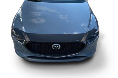 AVS 18-22 Mazda CX-5 Aeroskin Low Profile Hood Shield - Smoke - Deflectors