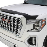 AVS 19-22 GMC Sierra 1500 Aeroskin Low Profile Hood Shield - Matte Black - Deflectors