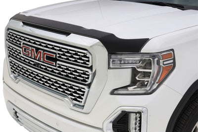 AVS 19-22 GMC Sierra 1500 Aeroskin Low Profile Hood Shield - Matte Black - Deflectors