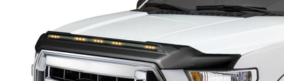 AVS 19-22 GMC Sierra 1500 Aeroskin Low Profile Hood Shield w/ Lights - Black - Deflectors