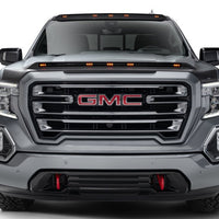 AVS 19-22 GMC Sierra 1500 Aeroskin Low Profile Hood Shield w/ Lights - Black - Deflectors