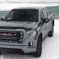AVS 19-22 GMC Sierra 1500 Aeroskin Low Profile Hood Shield w/ Lights - Black - Deflectors