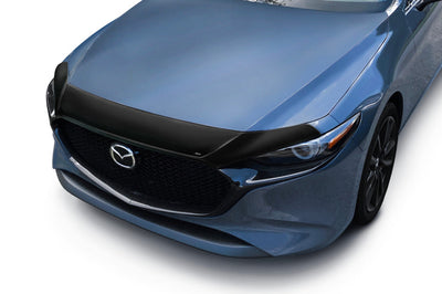 AVS 19-22 Mazda 3 Hatchback Aeroskin Low Profile Hood Shield - Smoke - Deflectors