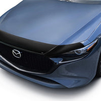 AVS 19-22 Mazda 3 Hatchback Aeroskin Low Profile Hood Shield - Smoke - Deflectors