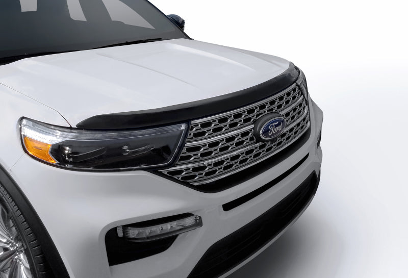 AVS 20-22 Ford Explorer (Excl. Vehicles w/Hood Lettering) Aeroskin Low Profile Hood Shield - Smoke - Deflectors