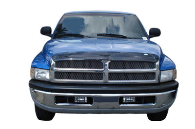 AVS 94-01 Dodge RAM 1500 (Front Mount) High Profile Bugflector II Hood Shield - Smoke - Deflectors