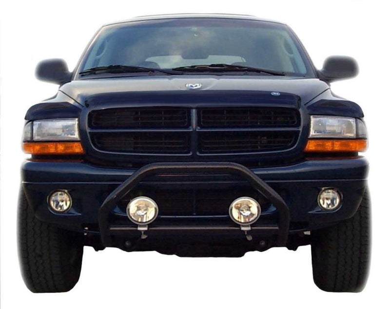 AVS 97-04 Dodge Dakota Bugflector Deluxe 3pc Medium Profile Hood Shield - Smoke - Deflectors