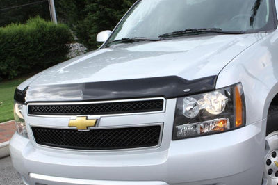 AVS 99-07 GMC Sierra 1500 Aeroskin Low Profile Acrylic Hood Shield - Smoke - Deflectors