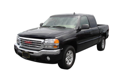 AVS 99-07 GMC Sierra 1500 Aeroskin Low Profile Acrylic Hood Shield - Smoke - Deflectors