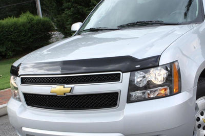 AVS 99-07 GMC Sierra 1500 Aeroskin Low Profile Acrylic Hood Shield - Smoke - Deflectors