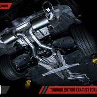 AWE Tuning 2020 Toyota Supra A90 Resonated Touring Edition Exhaust - 5in Chrome Silver Tips - Mufflers &