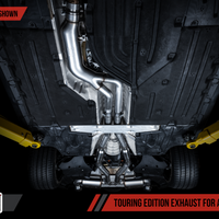 AWE Tuning 2020 Toyota Supra A90 Resonated Touring Edition Exhaust - 5in Chrome Silver Tips - Mufflers &