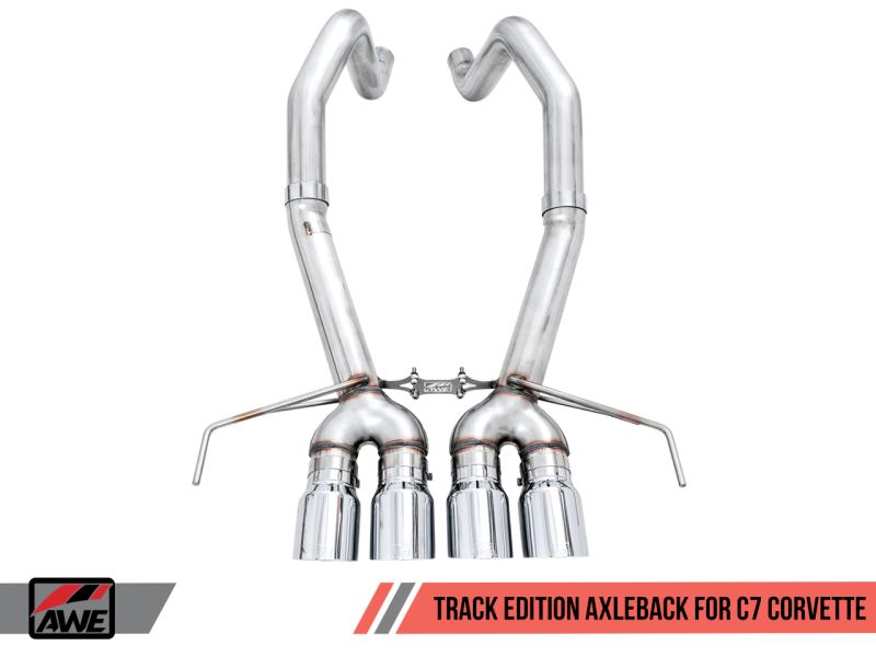 AWE Tuning 14-19 Chevy Corvette C7 Z06/ZR1 (w/o AFM) Track Edition Axle-Back Exhaust w/Chrome Tips - Mufflers &