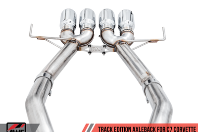 AWE Tuning 14-19 Chevy Corvette C7 Z06/ZR1 (w/o AFM) Track Edition Axle-Back Exhaust w/Chrome Tips - Mufflers &