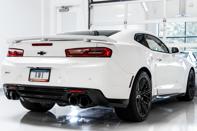 AWE Tuning 16-19 Chevrolet Camaro SS Axle-back Exhaust - Track Edition (Quad Diamond Black Tips) - Mufflers & Tips
