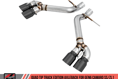 AWE Tuning 16-19 Chevrolet Camaro SS Axle-back Exhaust - Track Edition (Quad Diamond Black Tips) - Mufflers & Tips