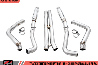 AWE Tuning 2015 + Dodge Challenger 6.4L/6.2L Supercharged Track Edition Exhaust - Use Stock Tips - Mufflers &