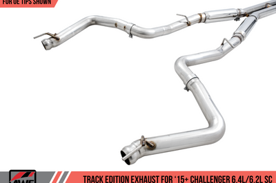 AWE Tuning 2015 + Dodge Challenger 6.4L/6.2L Supercharged Track Edition Exhaust - Use Stock Tips - Mufflers &