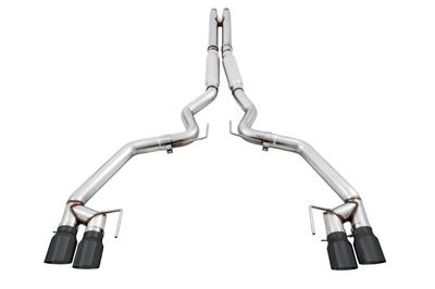 AWE Tuning 2018 + Ford Mustang GT (S550) Cat-back Exhaust - Track Edition (Quad Diamond Black Tips) - Mufflers & Tips